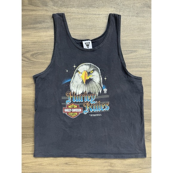 Other - Vintage 1988 Harley Davidson Harley Rules Eagle Tank Top Size XL‎